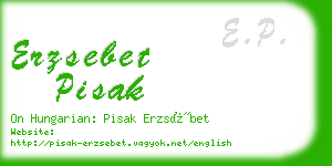 erzsebet pisak business card